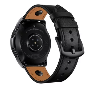 SKÓRZANY PASEK DO SAMSUNG GEAR S3 / GALAXY WATCH 46MM / HUAWEI GT 2 46MM / GT 2 PRO / GT 3 46MM / REALME WATCH S / S PRO / XIAOMI MI WATCH - Akcesoria do smartwatchy - miniaturka - grafika 1