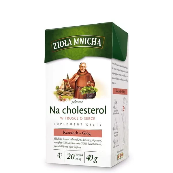 Big-Active Big-Active Zioła Mnicha Na cholesterol Suplement diety Herbatka ziołowa 40 g (20 torebek)