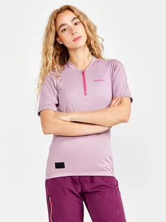 Koszulki sportowe damskie - Craft Koszulka kolarska w kolorze jasnoróżowym - grafika 1