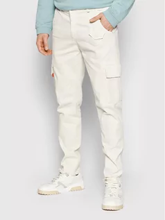 Spodnie męskie - Imperial Spodnie materiałowe P640314600 Biały Regular Fit - grafika 1