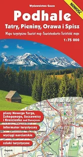 GAUSS Podhale, Tatry, Pieniny, Orawa i Spisz. Mapa (skala 1:75 000) - Opracowanie zbiorowe, Opracowanie zbiorowe - Atlasy i mapy - miniaturka - grafika 1