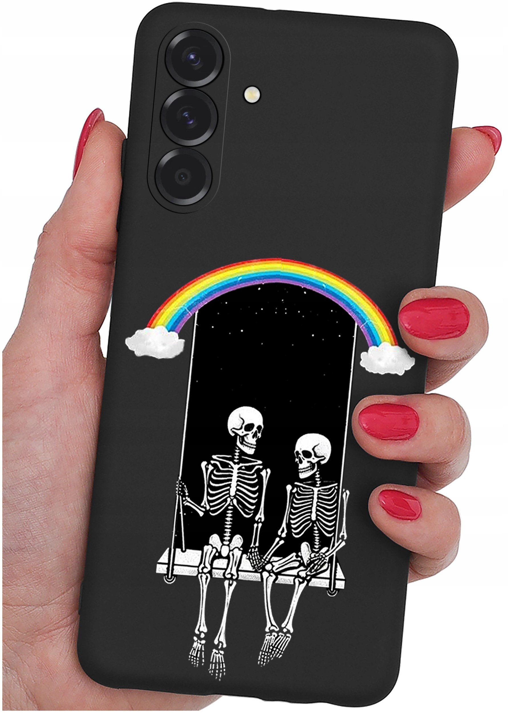 ETUI do Samsung A56 5G WZORY SILIKONOWE MATT CASE + SZKŁO 9H