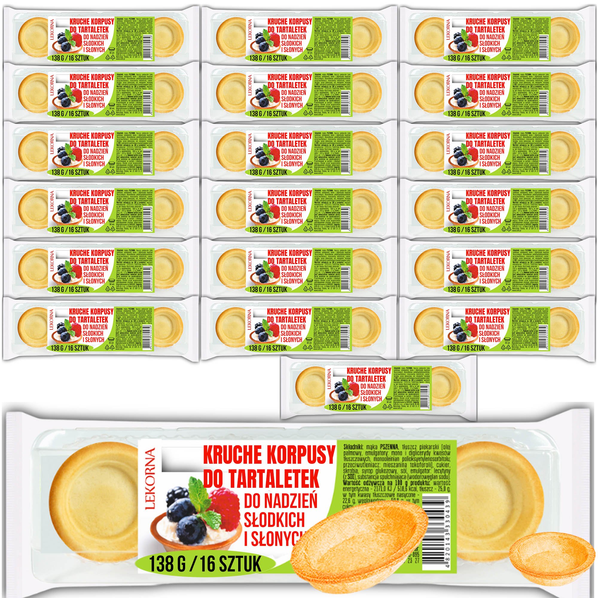Korpusy Mini Do Tartaletek na słodko i na słono 138G x20 2,76kg 320SZT