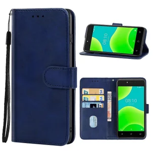 Skórzane etui na telefon do Wiko Y50 / Sunny4 Niebieski - Etui i futerały do telefonów - miniaturka - grafika 1