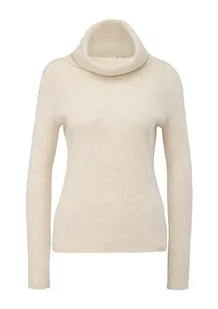 s.Oliver Sales GmbH & Co. KG/s.Oliver Damski sweter z kołnierzem szalowym, sweter z kołnierzem szalowym, biały, 40 - Swetry damskie - miniaturka - grafika 1