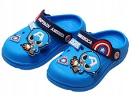Buty dla chłopców - KLAPKI KAPCIE DZIECIĘCE BUTY SANDAŁKI KROKSY MARVEL KAPITAN AMERYKA 25-26 - miniaturka - grafika 1