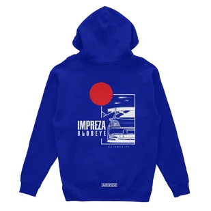 Bluza z kapturem Subaru Impreza Blobeye niebieska-3XL - Odzież do sportów motorowych - miniaturka - grafika 1