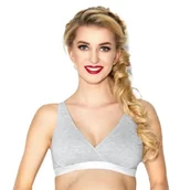 Biustonosze ciążowe - Mitex Lilly szary Biustonosz Do Karmienia miękki bawełna Soft M - miniaturka - grafika 1