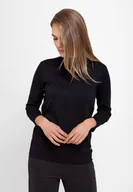 Swetry damskie - Gładki półgolf S-TESS - miniaturka - grafika 1