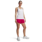 Spodenki damskie - Damskie spodenki treningowe Under Armour Tech Play Up Shine Shorts - różowe - UNDER ARMOUR - miniaturka - grafika 1