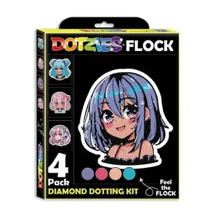 Diamond Dotz Adults Flocked Neon Anime Girls - Zabawki kreatywne - miniaturka - grafika 1