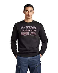G-STAR RAW Originals Stamp bluza męska, Czarny (Dk Black D22319-a971-6484), M - Bluzy męskie - miniaturka - grafika 1