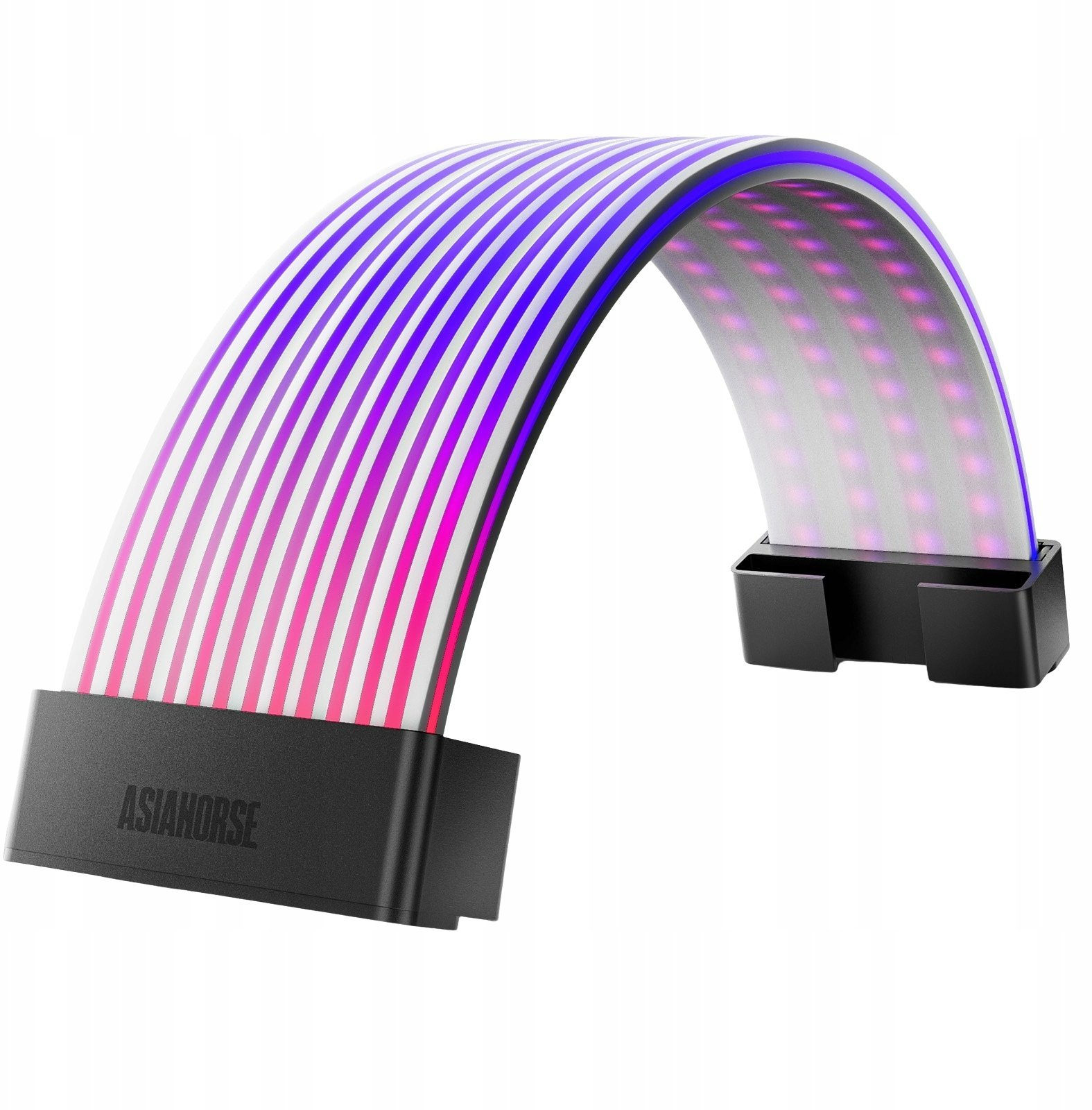 Dini Taśma ARGB do kabla przewodu do karty graficznej GPU 3*8 PIN Asiahorse AURORA-PRO 108LEDs-3x8pin-black