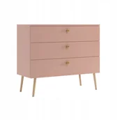 Komody - Nowoczesna komoda Ikon z szufladami/róż naturalny - miniaturka - grafika 1
