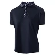 Swetry damskie - Island Green Golf damskie oddychające szybkoschnące odprowadzające wilgoć koszulki polo, granatowy/biały, XL, 2241 - Granatowy/Biały, XL - miniaturka - grafika 1