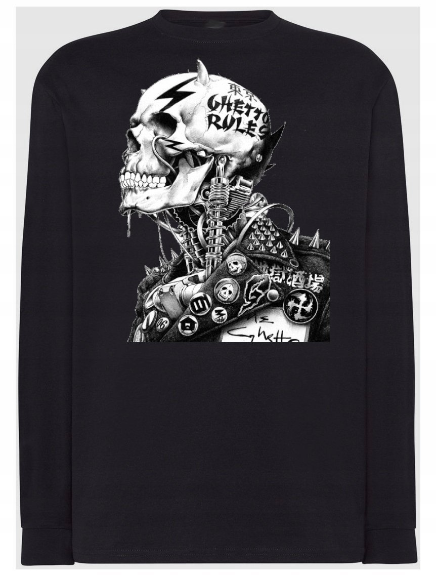 Longsleeve męski czaszka Punk R.L