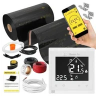 Ogrzewanie podłogowe - Folia grzewcza pod panele MISSION AIR MAL-160 W/m2 Black Gold 12m2 (24m x 50cm) + regulator Libra Biały Wi-Fi | Bezpłatny transport - miniaturka - grafika 1