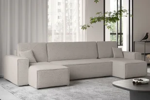 Sofa w kształcie U Best narożnik tkanina Abriamo ciemnobeżowy - Narożniki - miniaturka - grafika 1