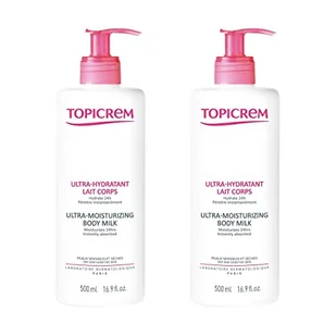 Topicrem Ultra Hydratant Lait Corps Balsam do Ciała, Biały/Różowy, 2 x 500 ml - Balsamy i kremy do ciała - miniaturka - grafika 1