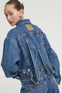 Kurtki damskie - Moschino Jeans kurtka jeansowa damska kolor niebieski przejściowa oversize - miniaturka - grafika 1