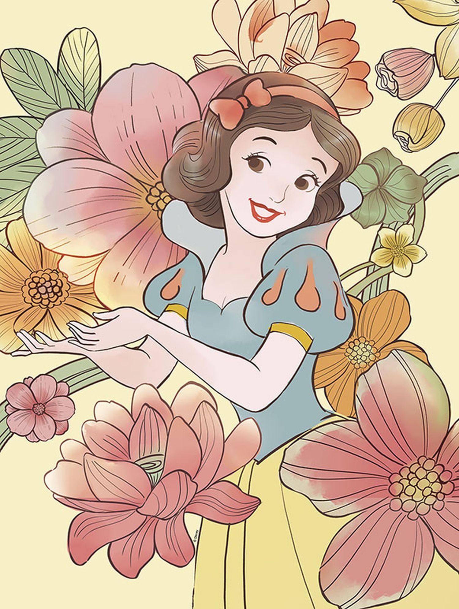 Disney plakat Królewna Śnieżka wielokolorowym - 610134 - 30 x 40 cm