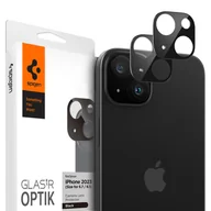Szkła hartowane na telefon - Spigen osłona aparatu do iPhone 15 / 15 Plus - czarna 2 szt. - miniaturka - grafika 1