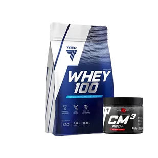 TREC ZESTAW WHEY 100 700g + TREC CM3 PRO+ 200cap. - Produkty specjalne dla sportowców - miniaturka - grafika 1