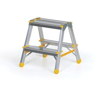 Aluminiowe stopnie dwustronne ALVE EUROSTYL, 2x2 stopnie, wysokość 0,4 m - Pozostałe wyposażenie warsztatu - miniaturka - grafika 1