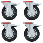 Wózki magazynowe - Kółka skrętne VIDAXL, 200 mm, 8 szt. - miniaturka - grafika 1