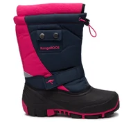 Buty dla dziewczynek - Śniegowce KangaRoos Kanga-Bean II 18416 000 4204 Granatowy - miniaturka - grafika 1