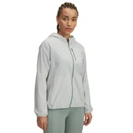 Kurtki damskie - Damska kurtka do biegania Under Armour Launch Lightweight Jacket - zielona - miniaturka - grafika 1