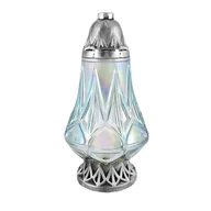 Lampiony i znicze - Znicz szklany 37 x 19,5 cm 43 h 150 g srebrny - miniaturka - grafika 1