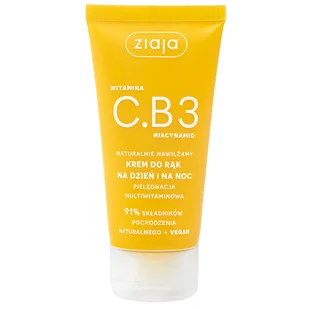 Ziaja Witamina C.B3 Niacynamid Naturalnie Nawilżamy, krem do rąk, na dzień i na noc, 50 ml - Kremy i maski do rąk Ziaja Witamina C.B3 Niacynamid Naturalnie Nawilżamy, krem do rąk, na dzień i na noc, 50 ml - Kremy i maski do rąk - miniaturka - grafika 1