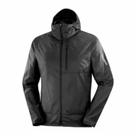 Kurtki i kamizelki sportowe damskie - Kurtka Salomon Bonatti Cross Wind FZ Hoodie Deep Black - miniaturka - grafika 1