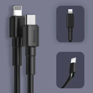 Baseus szybka ładowarka sieciowa USB Typ C Power Delivery 18 W 3 A + kabel USB Typ C - Lightning 2,4 A 1 m biały (TZCCFS-X02) - Ładowarki do telefonów - miniaturka - grafika 8