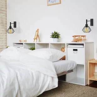 KINKIET ŚCIENNY INDUSTRIALNY Z DRUCIANYM KLOSZEM KAYAH LOFT - Lampy ścienne - miniaturka - grafika 1