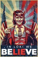 Podkładki pod mysz - PODKŁADKA POD MYSZ Z Nadrukiem 22x18 cm Marvel Loki Believe Tekst Prezent - miniaturka - grafika 1