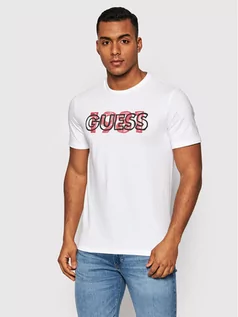 Koszulki męskie - GUESS T-Shirt M2GI09 J1311 Biały Slim Fit - grafika 1