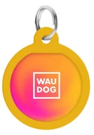 Odblaski i adresówki - WAUDOG Smart ID metalowa zawieszka z QR-paszportem, wzór pomarańczowy gradient okrągły - miniaturka - grafika 1