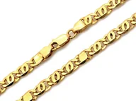 Łańcuszki - Masywny męski złoty łańcuch 585 tygrysie oko w długości 50-55cm 14k s - miniaturka - grafika 1