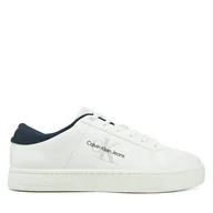 Sneakersy męskie - Sneakersy Calvin Klein Jeans Classic Cupsole Low Ml Lth YM0YM00864 Biały - miniaturka - grafika 1