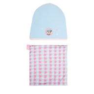 Czapki dla dzieci - Komplet czapka i komin Mickey&Friends CEO-ACCCS-AW25-220DSTC Niebieski - miniaturka - grafika 1