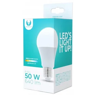 Forever Light Żarówka LED E27 A60 8W 230V 3000K 640lm - Żarówki LED - miniaturka - grafika 1