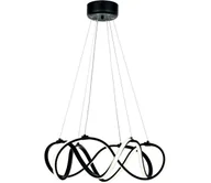 Lampy sufitowe - LED Żyrandol na lince 2xLED/27W/230V 3000/4000/6000K czarny - miniaturka - grafika 1