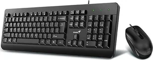 Genius KM-160 COPILOT, zestaw klawiatura z optyczną myszką, CZ/SK, klasyczna, wodoodporny rodzaj przewodowa USB, czarna 31330001433 - Zestawy myszka + klawiatura - miniaturka - grafika 1