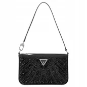 Torebki damskie - Guess Damska Torebka Czarba Mała Elegancka Na Ramię Ładna Ćwieki Cyrkonie - miniaturka - grafika 1