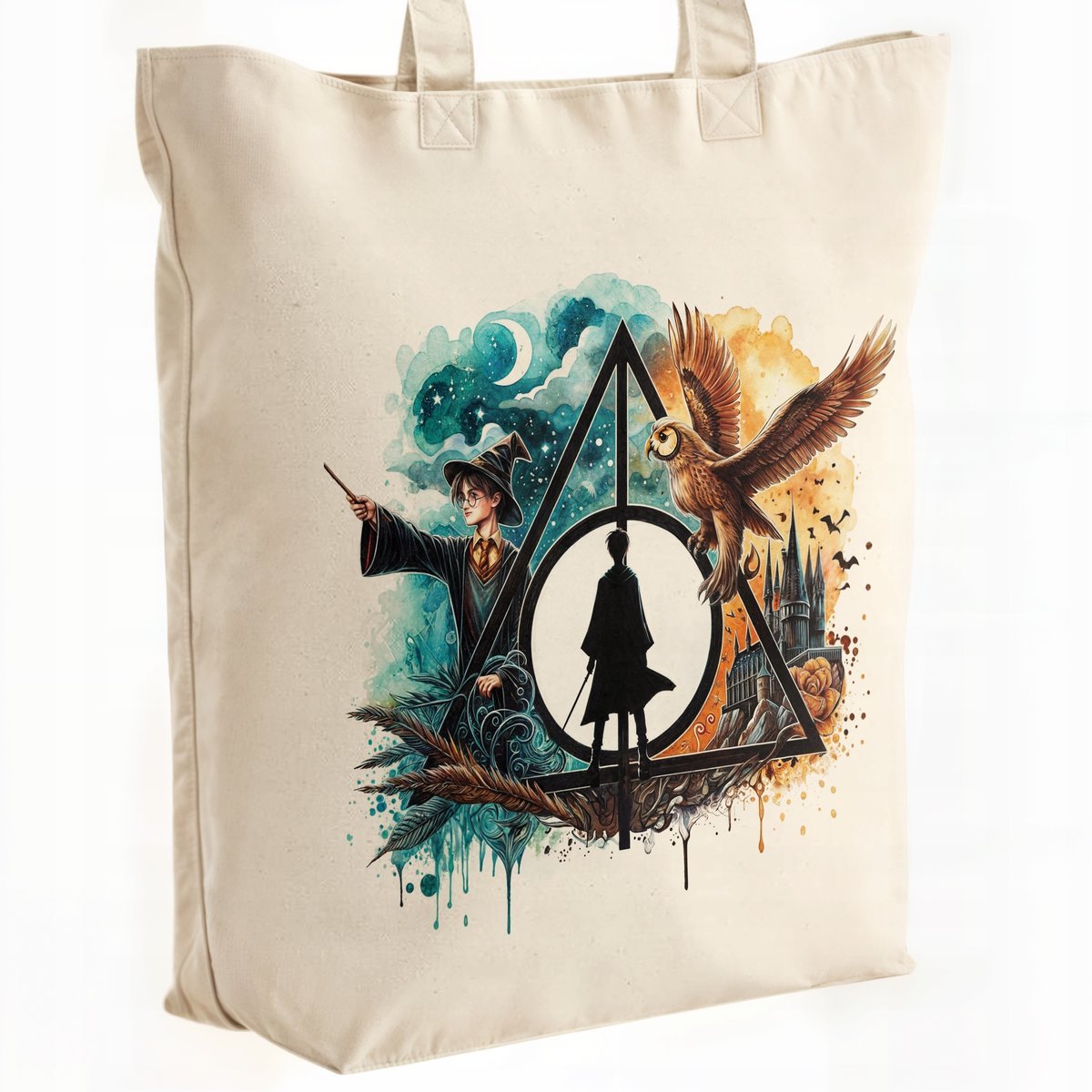 Torba bawełniana premium Harry Potter Insygnia Śmierci Dla Fanów Prezent