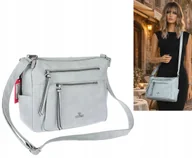 Torebki damskie - Torebka Damska Listonoszka Modna Pojemna Torba na Ramię L791A niebieska - miniaturka - grafika 1