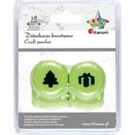 Dziurkacze - Zestaw dziurkaczy18mm motyw 2szt choinka, prezent - Titanum - miniaturka - grafika 1