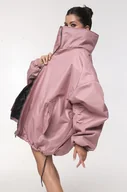 Kurtki damskie - Kurtka typu bomber oversize dusty pink - miniaturka - grafika 1